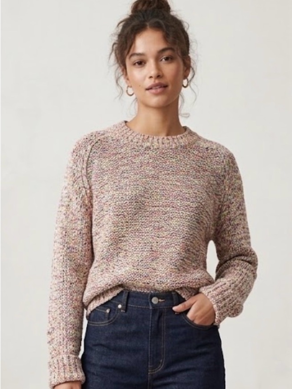 COS Multicolor Speckled Crewneck Sweater